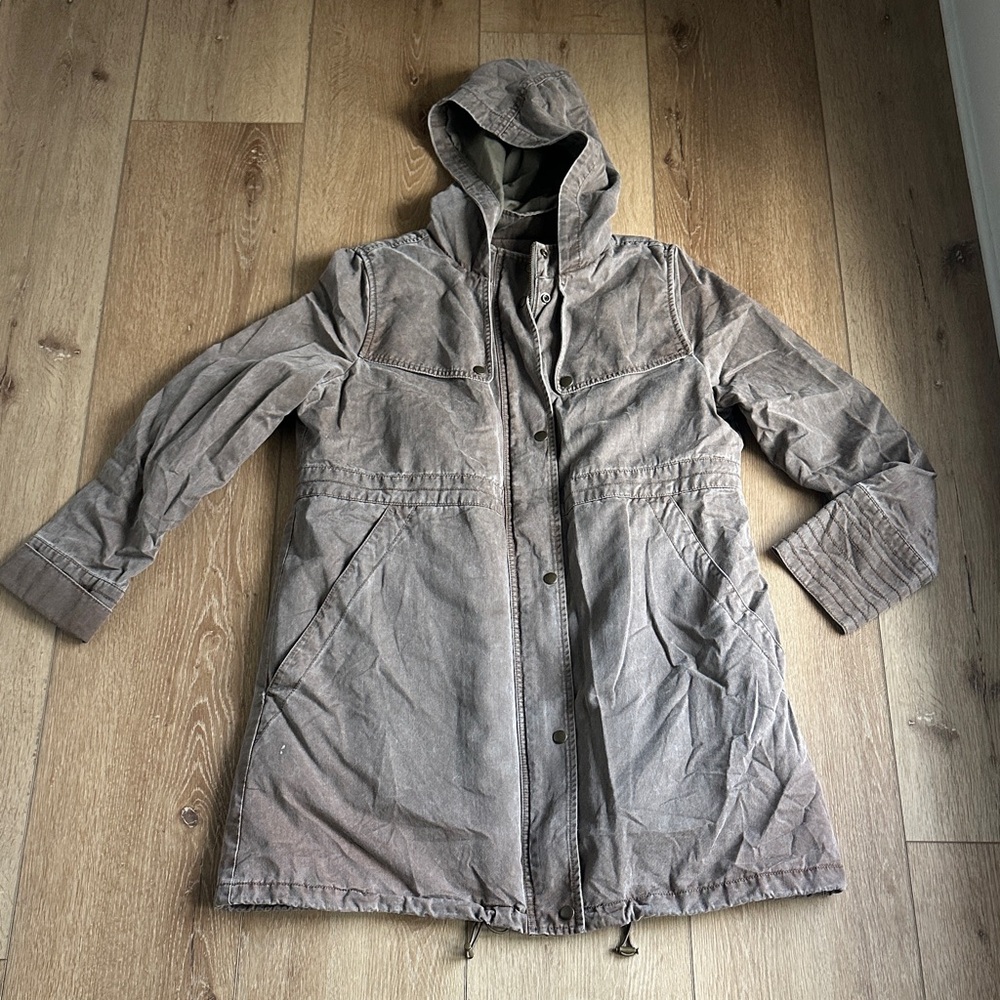 Trouve Faux Fur Lined Utility Coat
